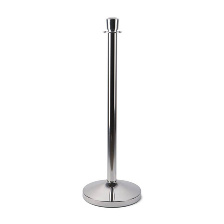 Barrier Chrome Rope Stand With Dome Top