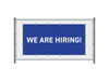 Fence Banner 300 x 140 cm Hiring English Blue