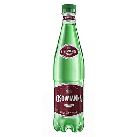 Woda CISOWIANKA, silnie gazowana, butelka plastikowa, 0,7l