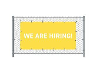 Fence Banner 200 x 100 cm Hiring English Yellow