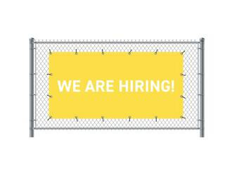 Fence Banner 200 x 100 cm Hiring English Yellow