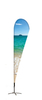 Beach Flag Alu Drop Graphic 87 x 290 cm with Luxurious Bag