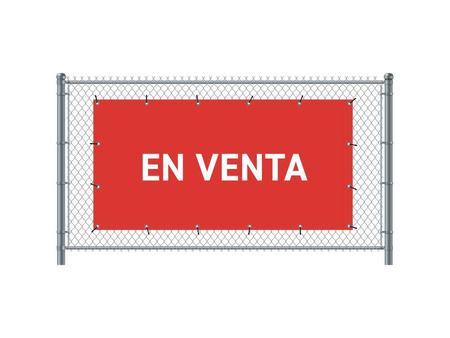Fence Banner 200 x 100 cm Sale Spanish Red