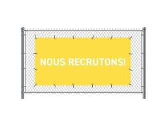 Fence Banner 200 x 100 cm Hiring French Yellow