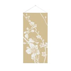 Hanging Flag Banner 58 x 120 cm Abstract Japanese Cherry Blossom Beige