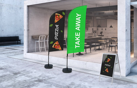 Beach Flag Fiber Drop Large Graphic