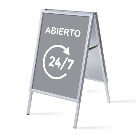 A-Board A1 Complete Set Open 24/7 Grey Spanish