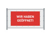 Fence Banner 200 x 100 cm Open German Red