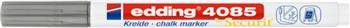 Marker kredowy e-4085 EDDING, 1-2 mm, srebrny