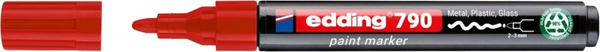 Marker olejowy e-790 EDDING, PCR, czerwony