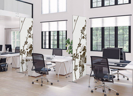 Textile Room Divider Deco 100-200 Double Dots Colour Blue