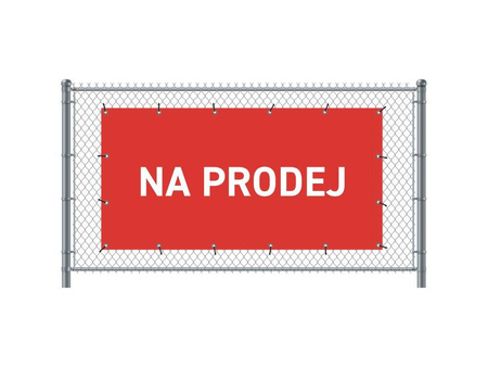 Fence Banner 200 x 100 cm Sale Czech Red