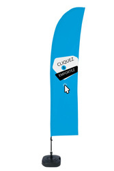 Beach Flag Budget Wind Compete Set Click & Collect Blue French