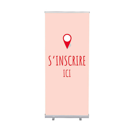 Roll-Banner Budget 85-200 Set Sign In Red FR I562