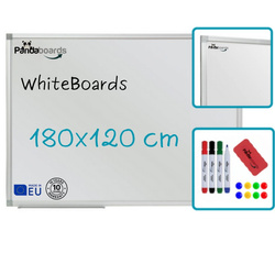 Magnetic whiteboard 180x120 / 120x180 cm in aluminum frame WA1