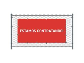 Fence Banner 200 x 100 cm Hiring Spanish Red