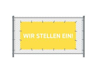 Fence Banner 200 x 100 cm Hiring German Yellow