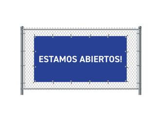 Fence Banner 200 x 100 cm Open Spanish Blue