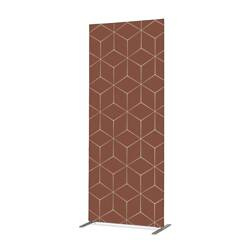 Textile Room Divider Deco 85-200 Double Hexagon Rust