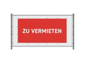 Fence Banner 200 x 100 cm Rent German Red