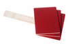 Zestaw 3 zeszytów MOLESKINE Cahier, XL, 19x25cm, w linie, 120 stron, cranberry red