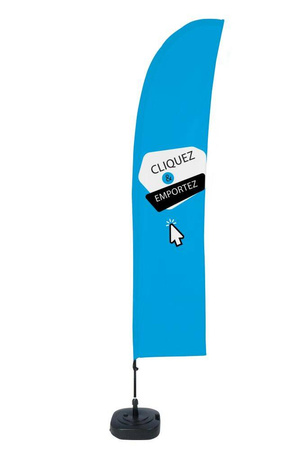 Beach Flag Budget Set Wind Large Click & Collect Blue French