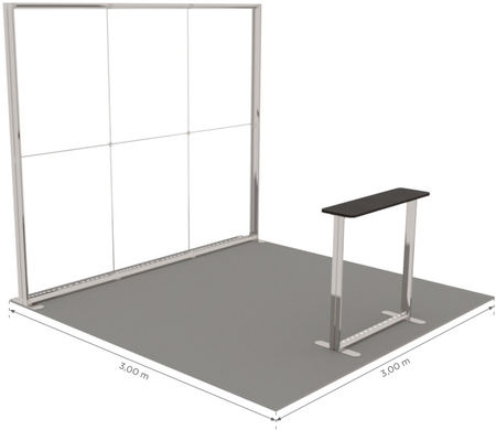 Stoisko targowe LUMIX™ 9 m² (3x3) półwysep