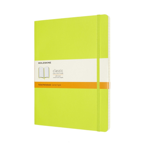 Notes MOLESKINE Classic XL (19x25cm), w linie, miękka oprawa, 192 strony, lemon green
