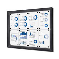 Indoor Lockable Showcase Black 9x A4