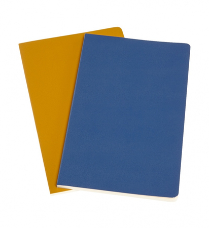 Zestaw 2 zeszytów MOLESKINE Volant, L, 13x21cm, gładki, 96 stron, blue/amber yellow