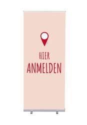 Roll-Banner Budget 85 Complete Set Sign In Here Red German