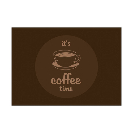 Placemat Coffee Time Dark Brown