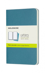 Zestaw 3 zeszytów MOLESKINE Cahier Journals, P, 9x14cm, gładki, 64 strony, brisk blue