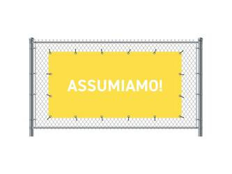 Fence Banner 300 x 140 cm Hiring Italian Yellow