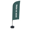 Beach Flag Alu Wind Complete Set Sign In Here Grey German