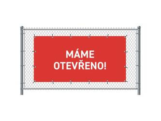 Fence Banner 200 x 100 cm Open Czech Red