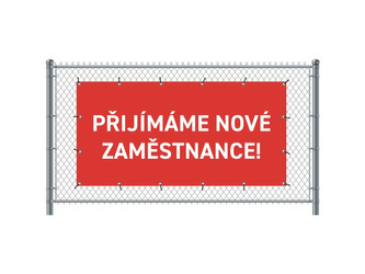 Fence Banner 200 x 100 cm Hiring Czech Red