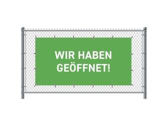 Fence Banner 200 x 100 cm Open German Green