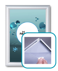 Rama Plakatowa Zatrzaskowa OWZ 25 mm, prosty narożnik A0