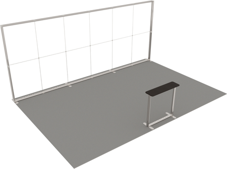 Stoisko targowe LUMIX™ 24 m² (6x4) półwysep - 1 trybunka