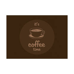 Placemat Coffee Time Dark Brown