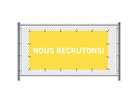 Fence Banner 300 x 140 cm Hiring Spanish Red