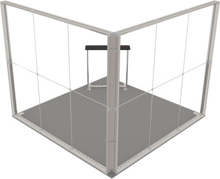 Stoisko targowe LUMIX™ 9 m² (3x3) narożne