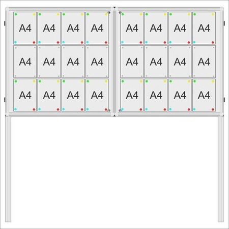 Gablota zewnętrzna wolnostojąca - dwudrzwiowa