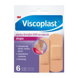Plastry na otarcia VISCOPLAST Komfort, 2 rozmiary, kopertka, 6szt.