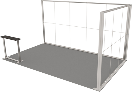 Stoisko targowe LUMIX™ 15 m² (5x3) narożne