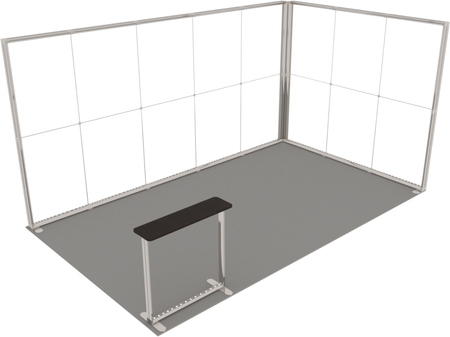 Stoisko targowe LUMIX™ 15 m² (5x3) narożne