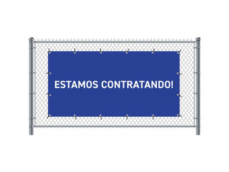 Fence Banner 300 x 140 cm Hiring Spanish Blue