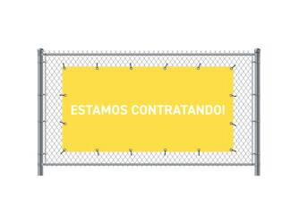 Fence Banner 300 x 140 cm Hiring Spanish Yellow