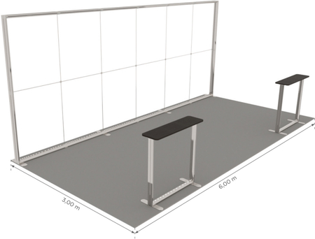 Stoisko targowe LUMIX™ 18 m² (6x3) półwysep